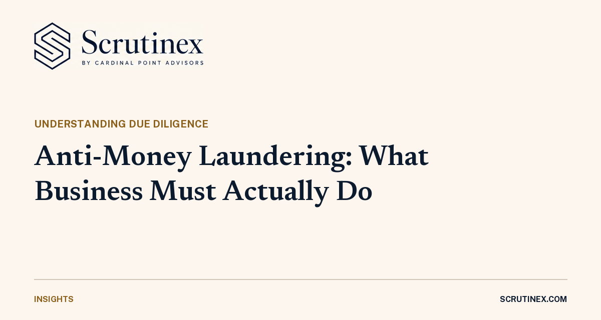 Cover image for “Anti-Money Laundering: What Business Must Actually Do”